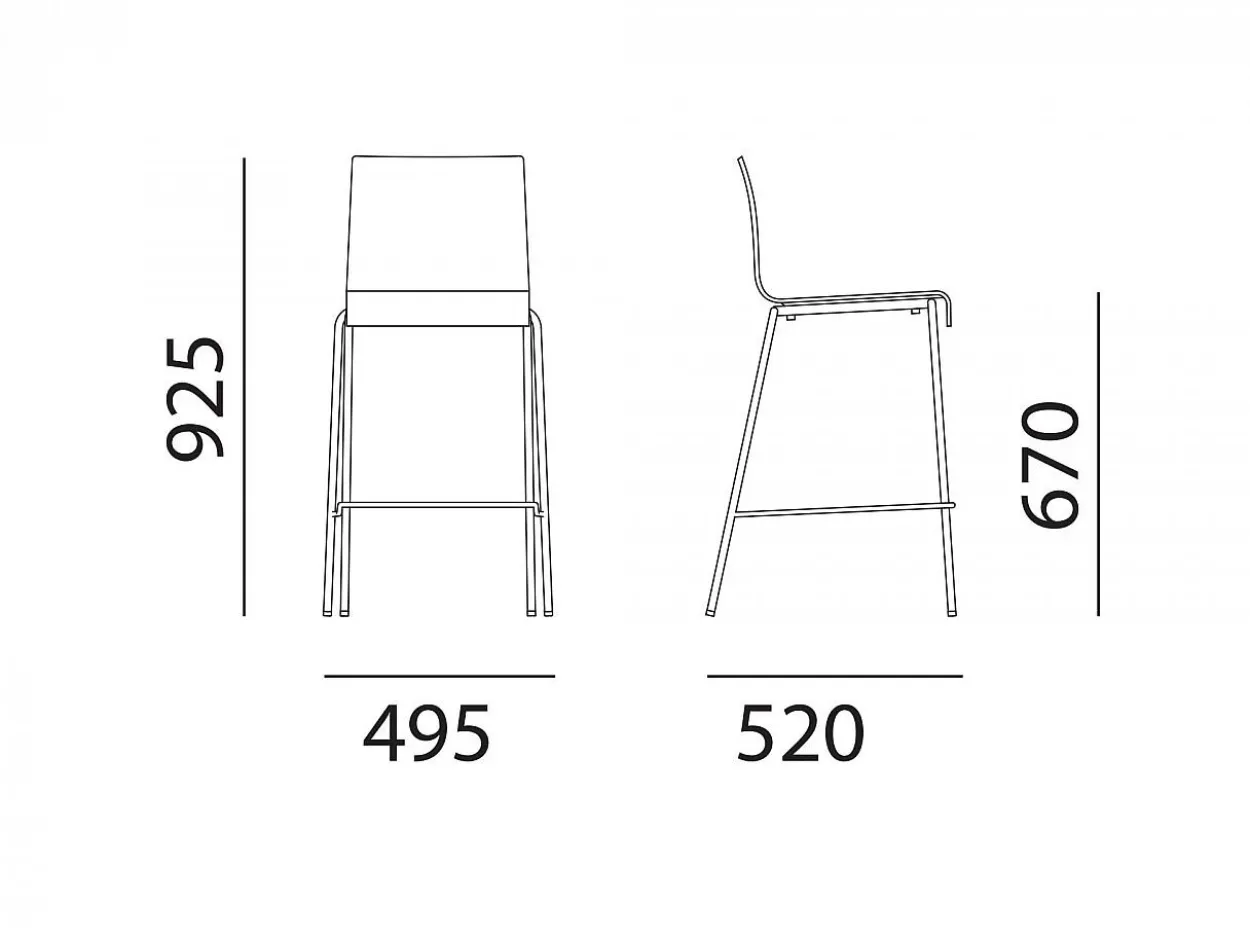 Sgabello Kuadra 1112