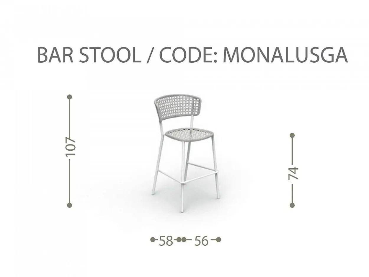 Sgabello Moon/Alu