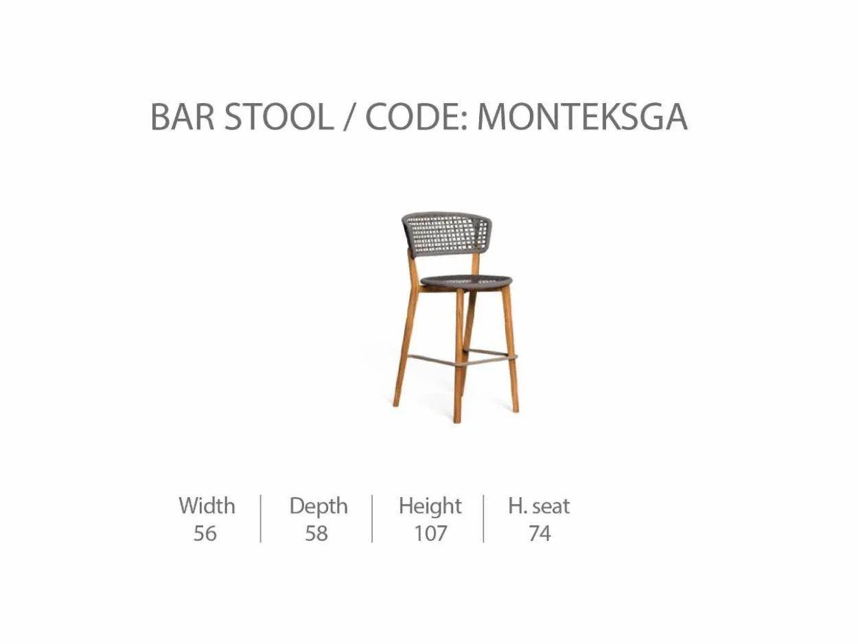 Sgabello Moon Teak
