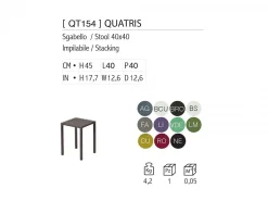 Sgabello Quatris 40