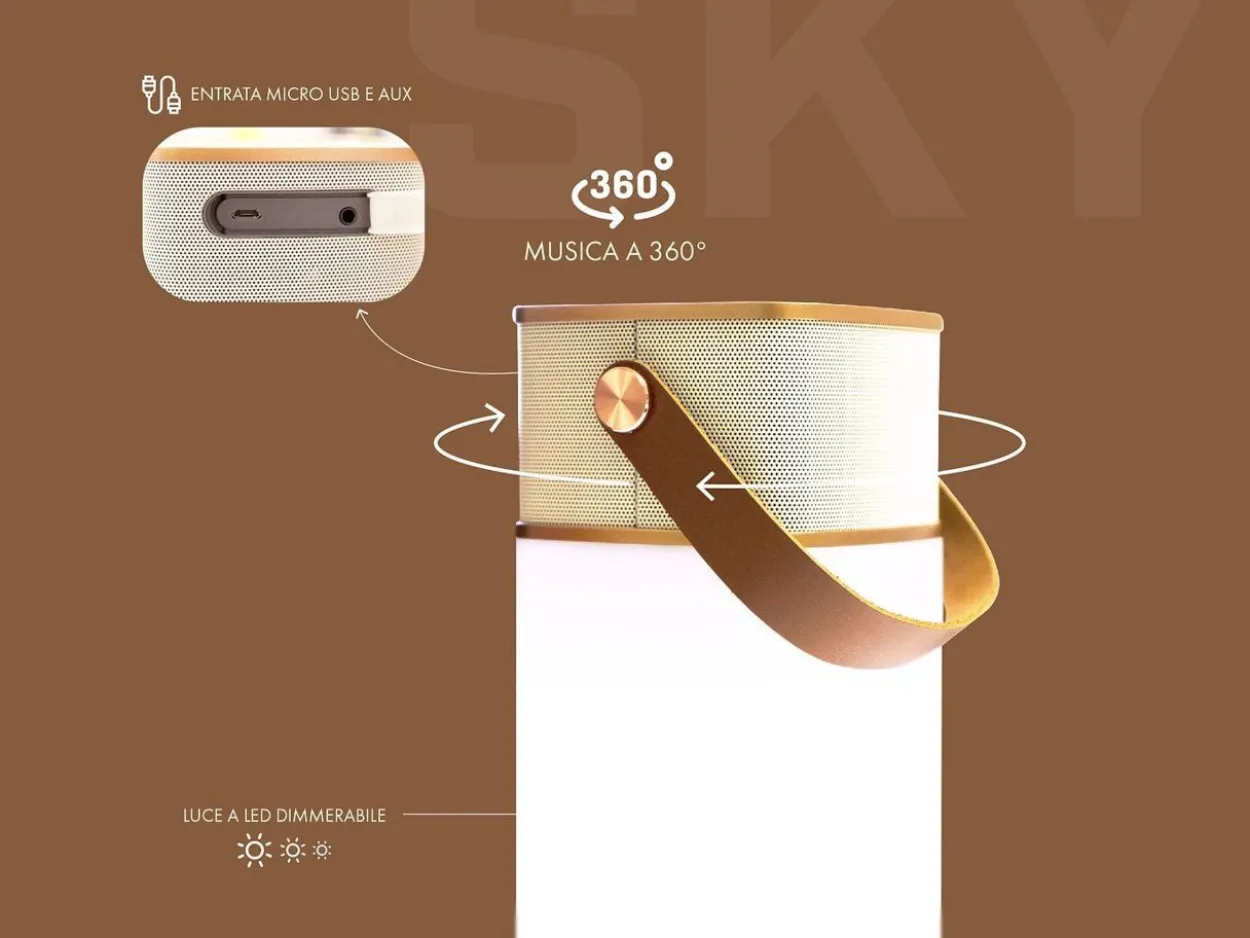 Speaker wireless con luce a Led Skyline