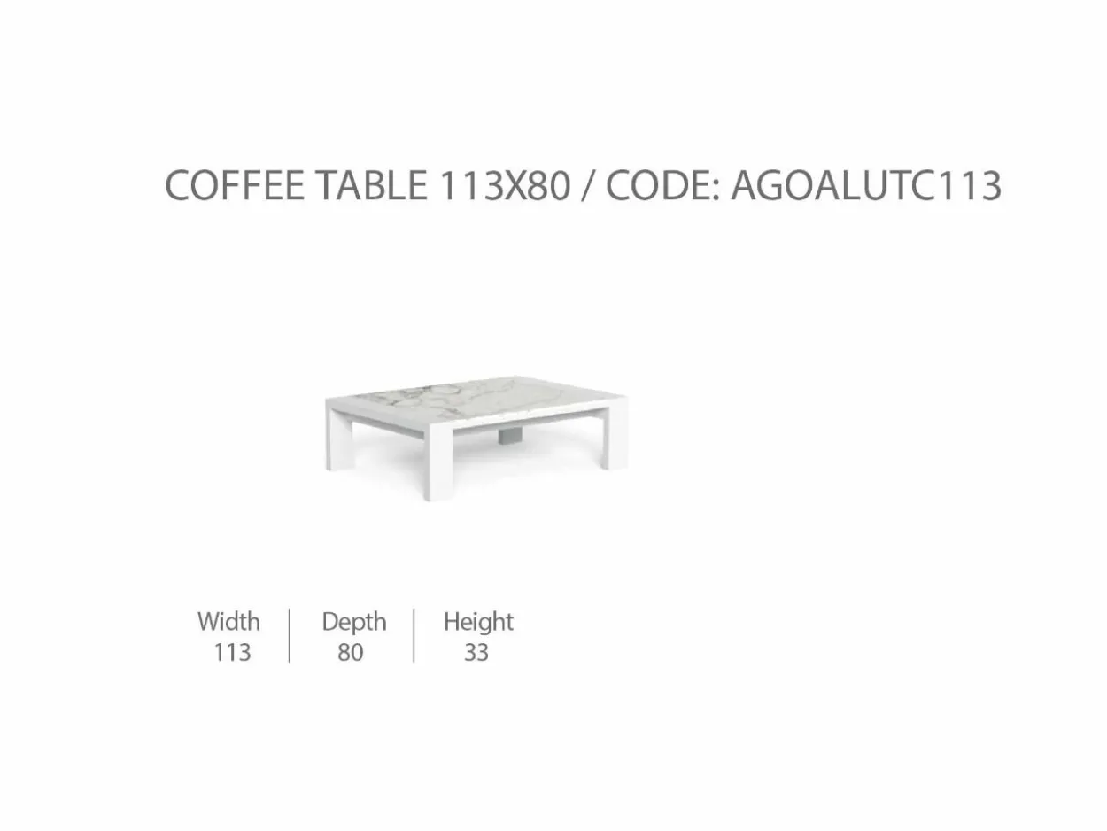 Tavolino da Caffè Argo/Alu 113x80