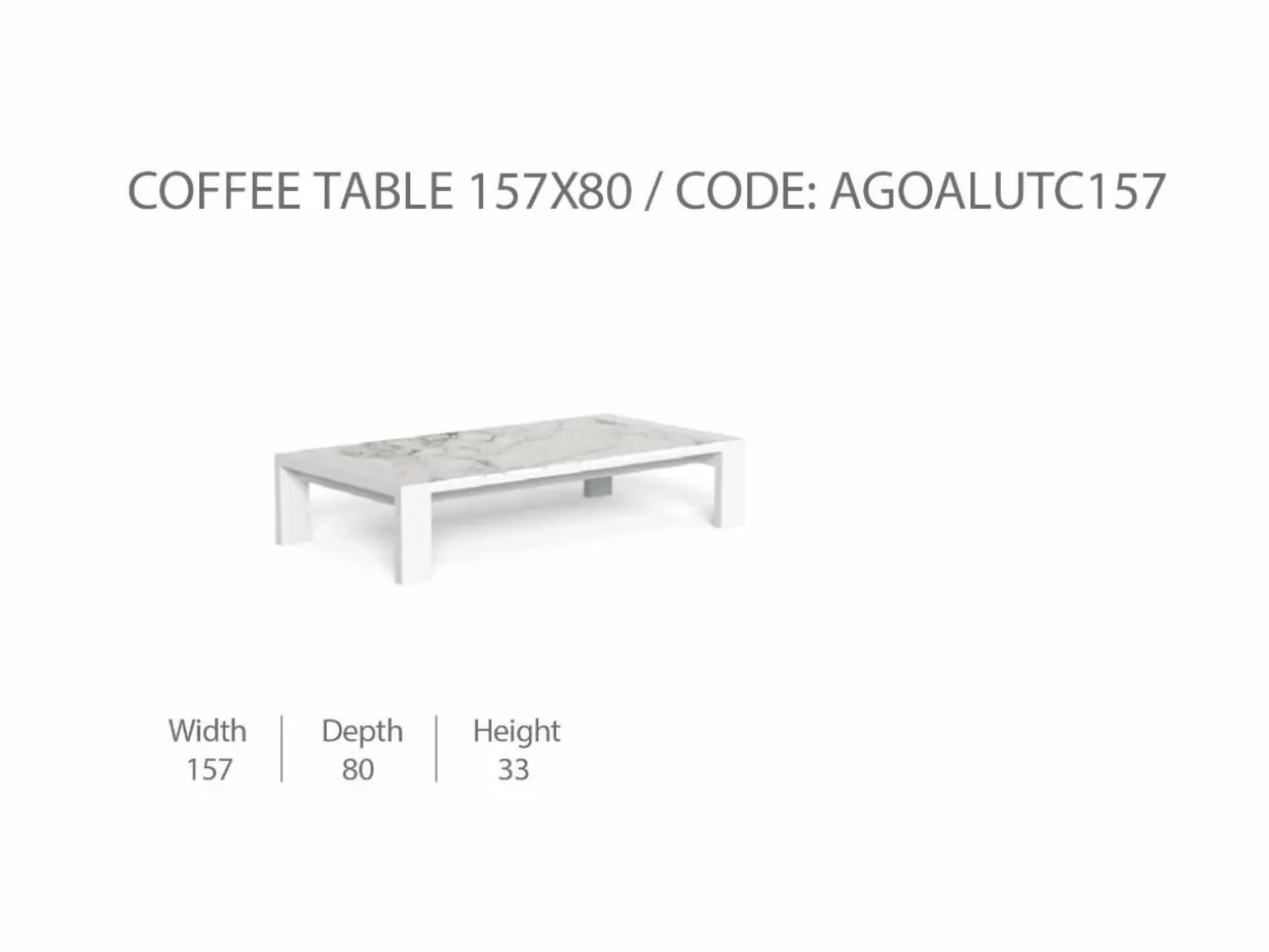 Tavolino da Caffè Argo/Alu 157x80