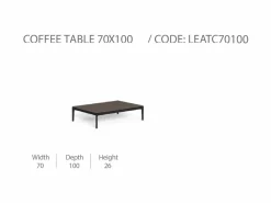 Tavolino da Caffè Leaf 70x100