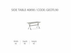 Tavolino George 40x90