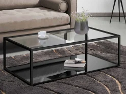 Tavolino Gringo 110x60 metallo e vetro