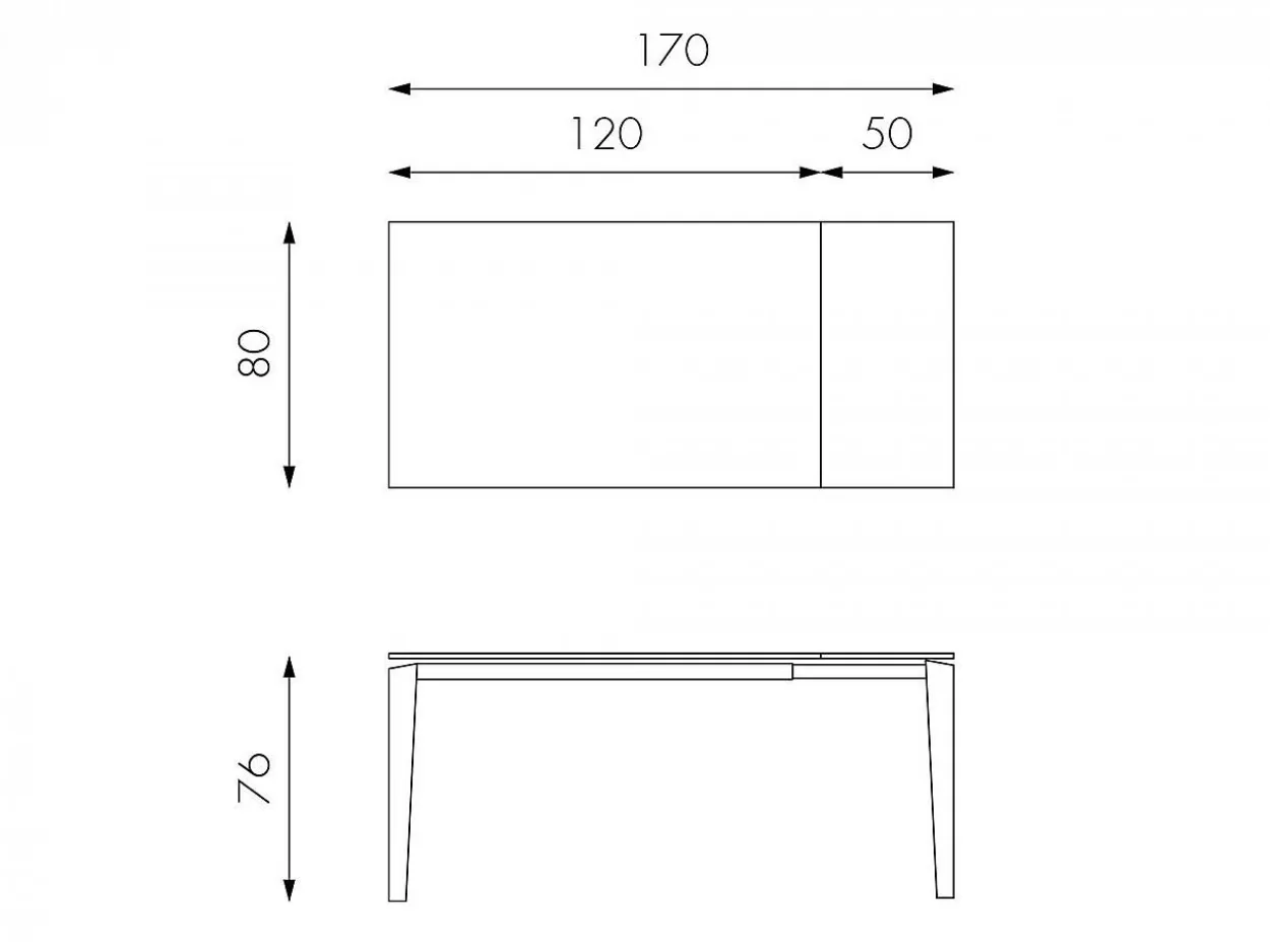 Tavolo allungabile Ceramica 2 120/170 marmo