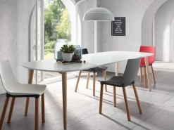 Tavolo allungabile Osvaldo 160/260 Legno Naturale, MDF Laccato