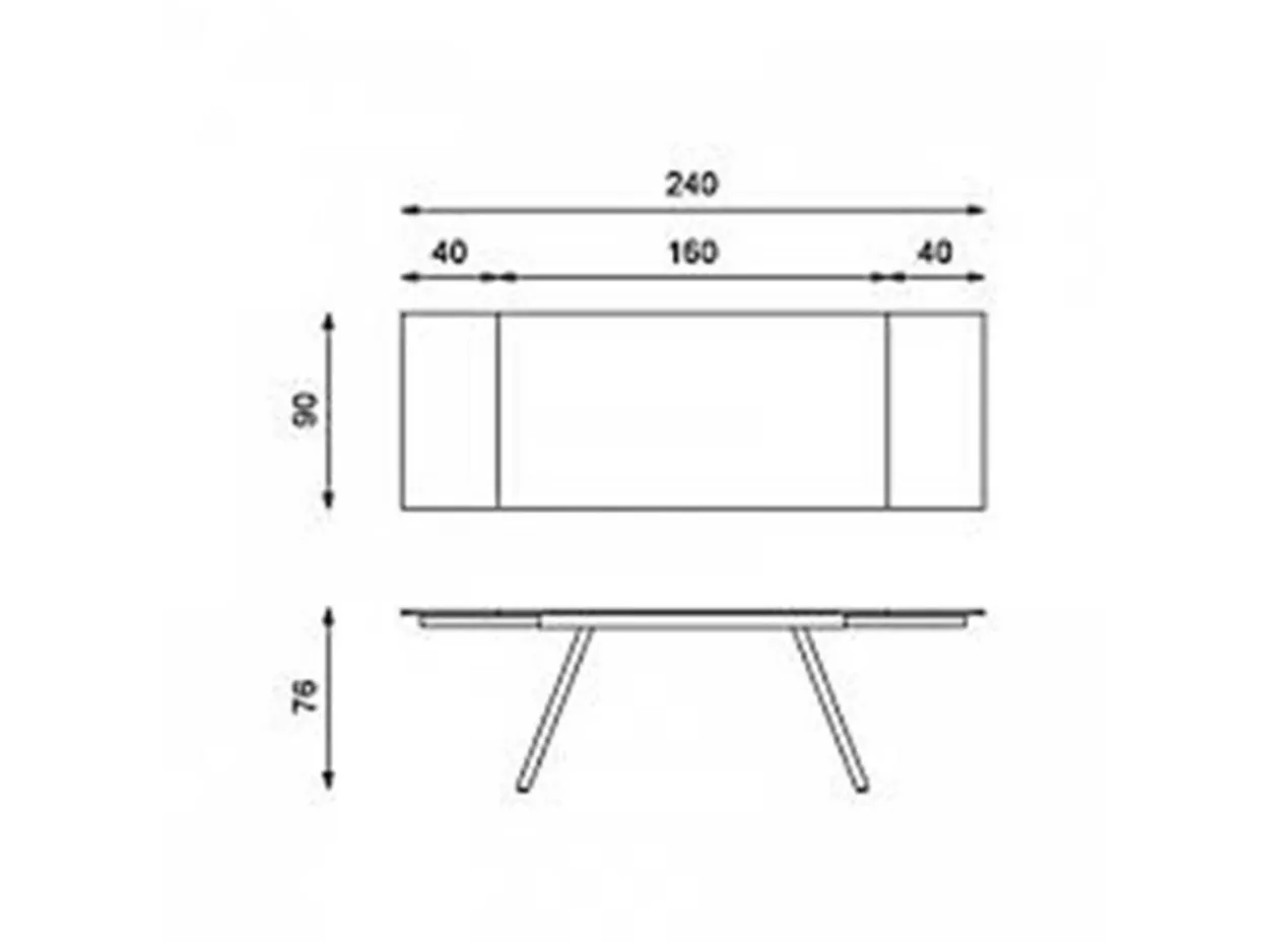 Tavolo Allungabile Smokey 160/240