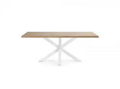 Tavolo Asterisco 200 bianco e piano legno