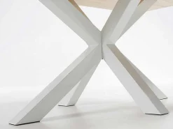 Tavolo Asterisco 180 bianco e piano legno