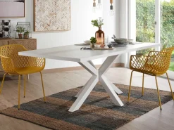 Tavolo Asterisco 160 bianco piano melammina bianco