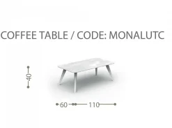 Tavolo caffè Moon/Alu