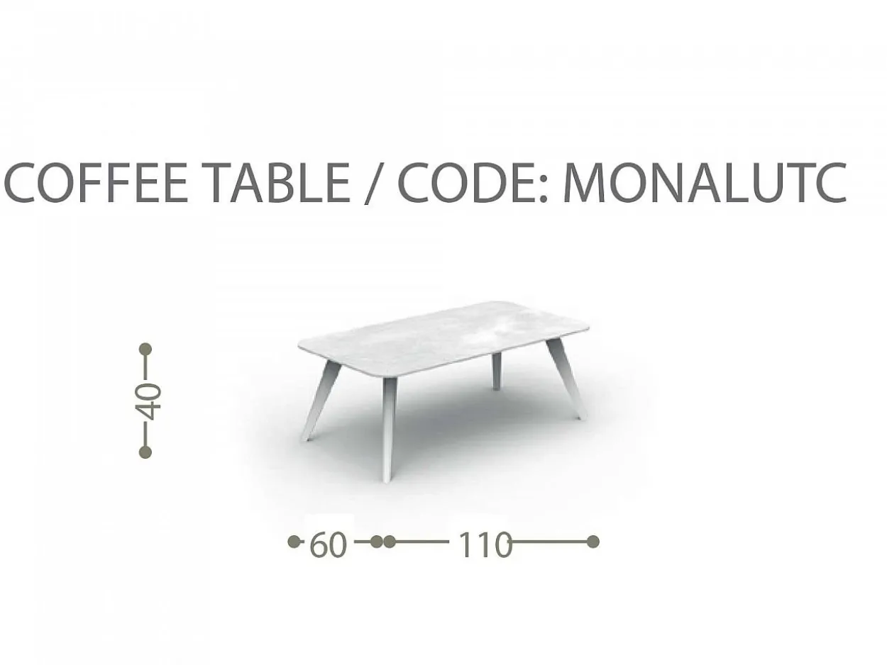 Tavolo caffè Moon/Alu