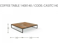 Tavolo Caffè 140x140 Casilda