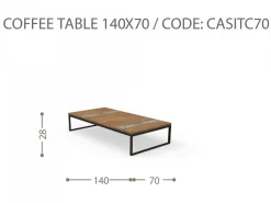 Tavolo Caffè 140x70 Casilda