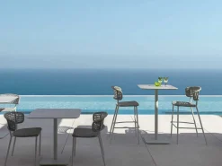 Tavolo da bar Moon/Alu 70x70