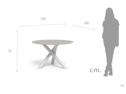 Tavolo da pranzo Coral 120x120