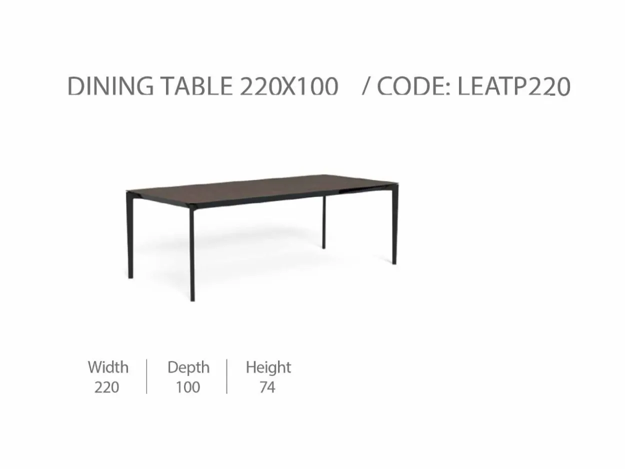 Tavolo da Pranzo Leaf 220x100