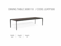 Tavolo da Pranzo Leaf 300x110