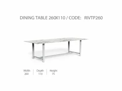 Tavolo da Pranzo Riviera 260x110