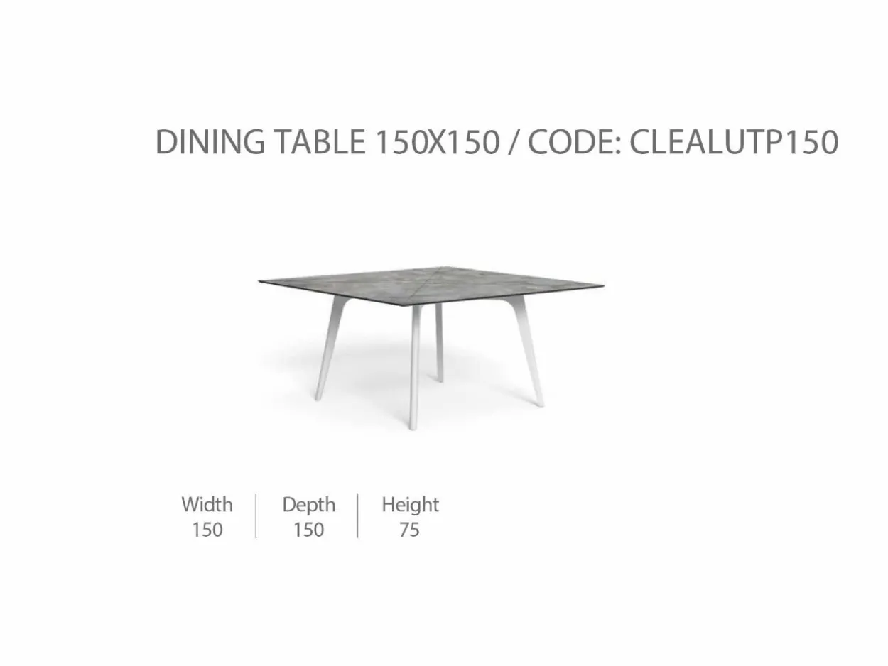 Tavolo da Pranzo 150x150 CleoSoft/Alu
