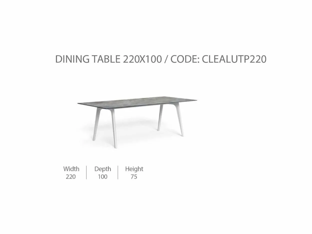 Tavolo da Pranzo 220x100 CleoSoft/Alu
