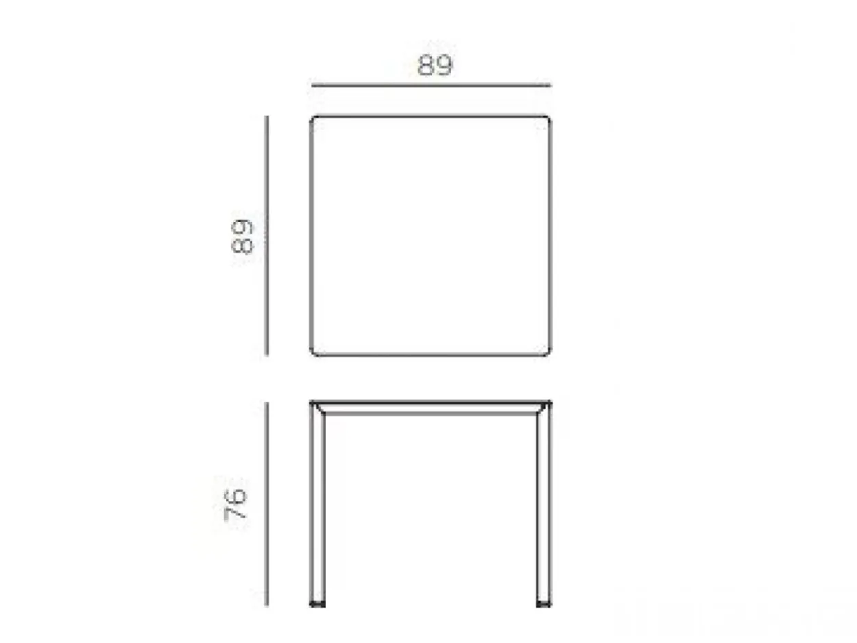 Tavolo Piave 90x90