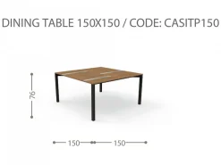 Tavolo quadrato Casilda 150x150