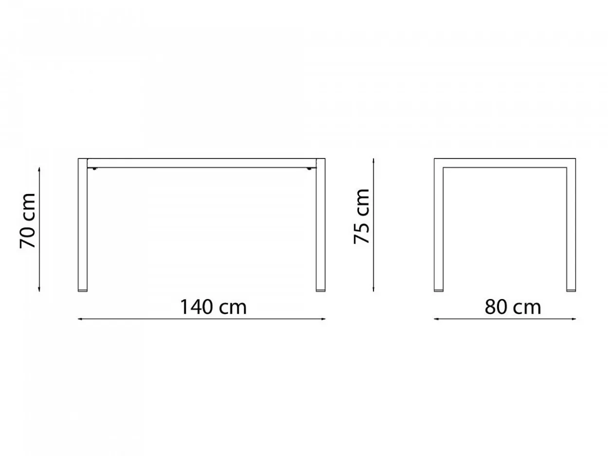 Tavolo Quatris 140x80