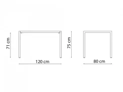 Tavolo Quatris 120x80