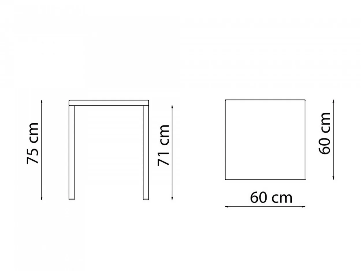 Tavolo Quatris 60x60