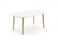 Tavolo rotondo allungabile 120/200 Legno Naturale, MDF Laccato