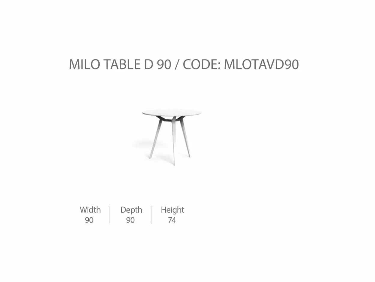 Tavolo rotondo Milo Ø 90