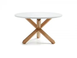Tavolo rotondo Nils Ø135 legno rovere, laccato bianco